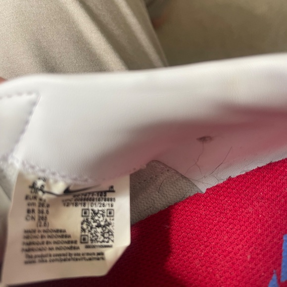 Nike Cortez Classic Leather – White/Red – Women’s 9.5 - Picture 5 of 6